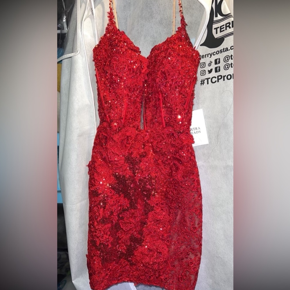Sherri Hill dress, perfect for homecoming! This does not include the feathers.